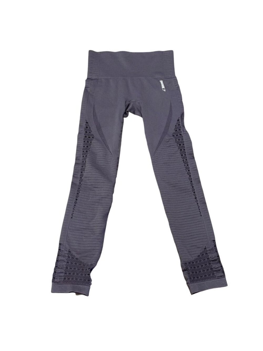 Gymshark Womens XS Flex High Waisted Seamless Energy Leggings Gray